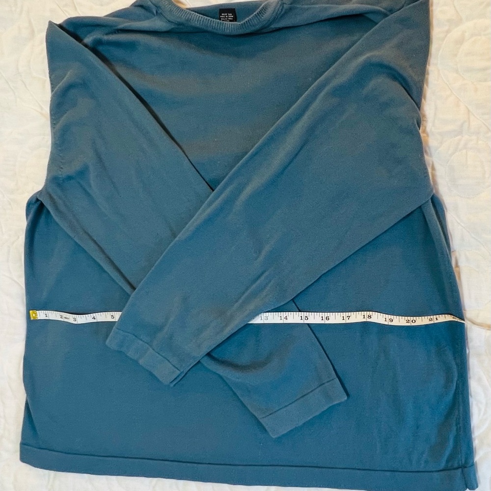Alfani Men's Teal V-Neck Sweater - Picture 5 of 5